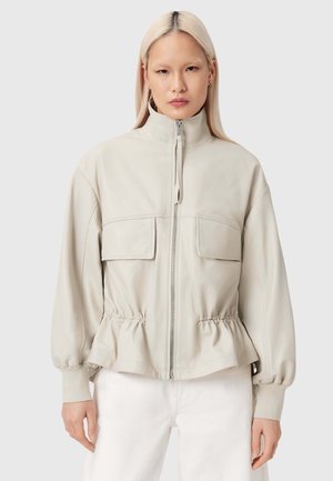FLOR - Leren jas - off white