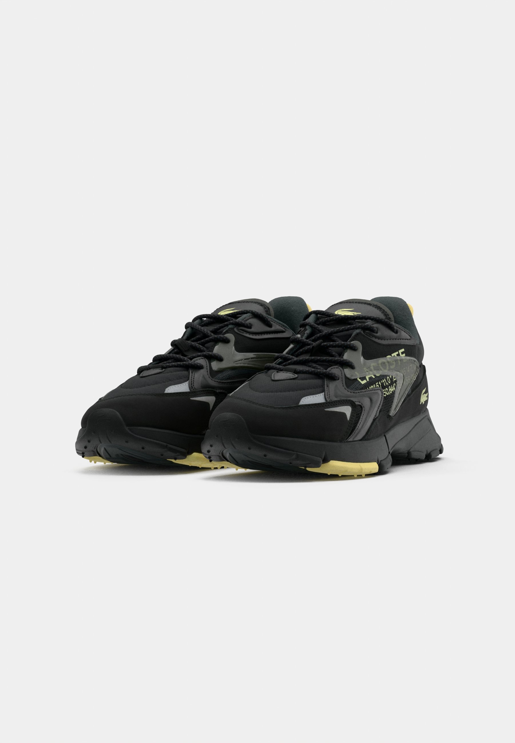 Lacoste L003 NEO TECH 125 - Trainers - black/light yellow/black