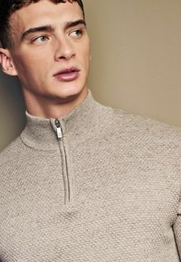 Next ZIP NECK - Džemper - neutral