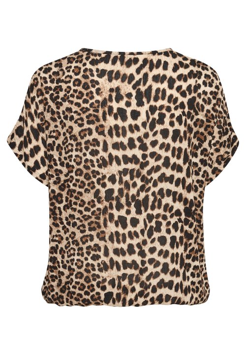 Blusa T-shirt Donna Futuro Fashion A Stampa Leopardata/Zebra - Takanori /S2229, Maniche Corte, Taglia Unica - Foto 6