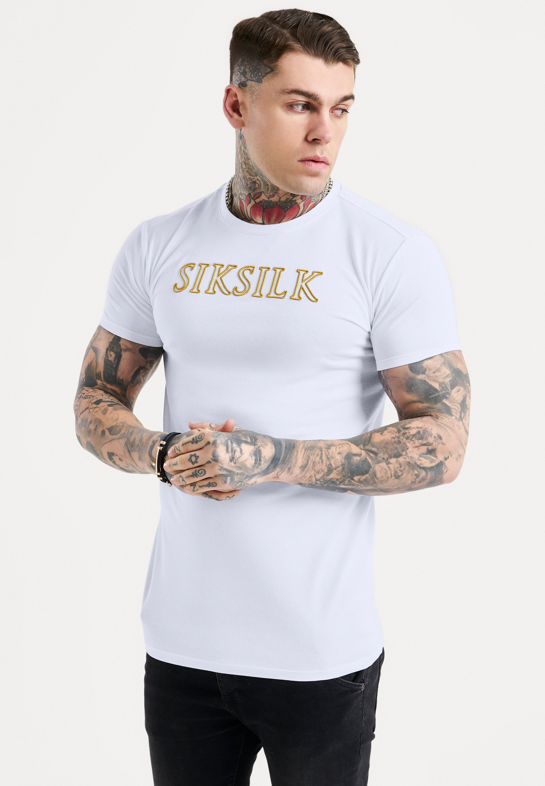 SikSilk camiseta de manga corta S/S Gym Tee Talla XS Color BLACK