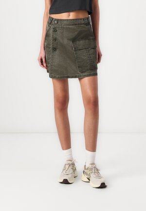 VINTAGE MINI SKIRT - Jeansskjørt - dark olive