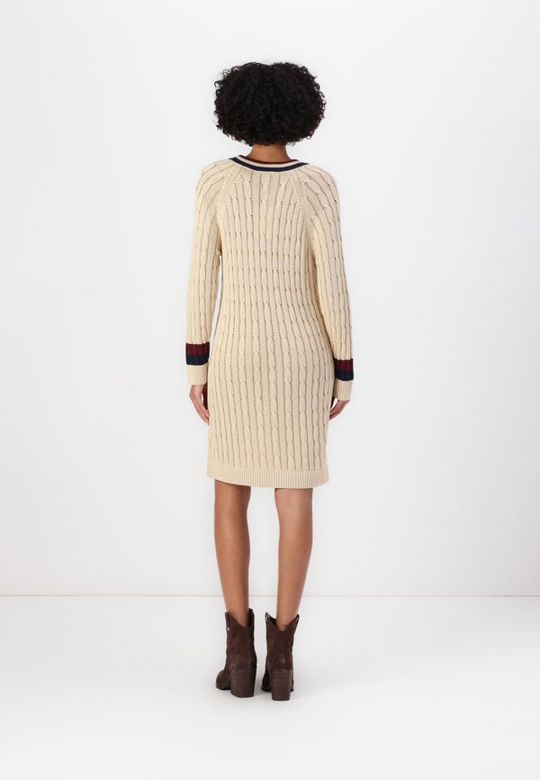 VARSITY V NECK DRESS - Jumper dress - country ivory4