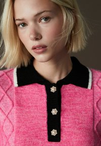 Next SMART CONTRAST TIPPED   REGULAR FIT - Kardigán - pink