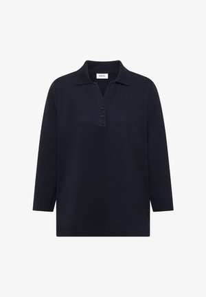 Cecil, 3/4-SLEEVE POLO SHIRT WITH BUTTON DETAIL - Polo - urban dark blue