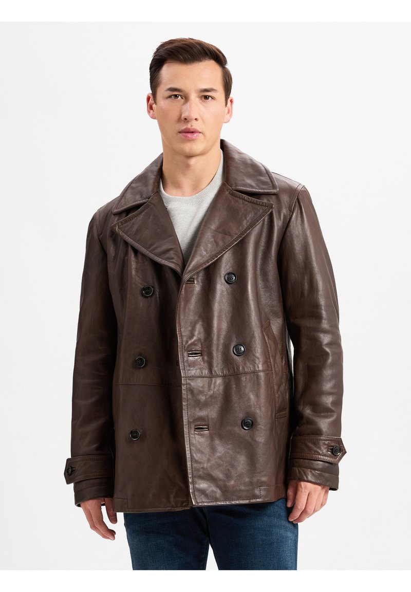 Strellson FOSTER - Lederjacke - mocca