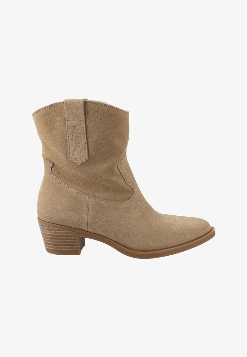 Unisa Wedge Ankle Boots - beige