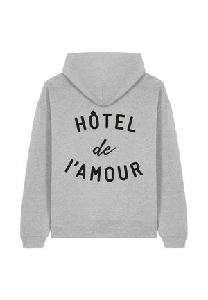 HOTEL DE L'AMOUR BACK EMBROIDERY UNISEX OVERSIZE  - Hoodie - mottled grey