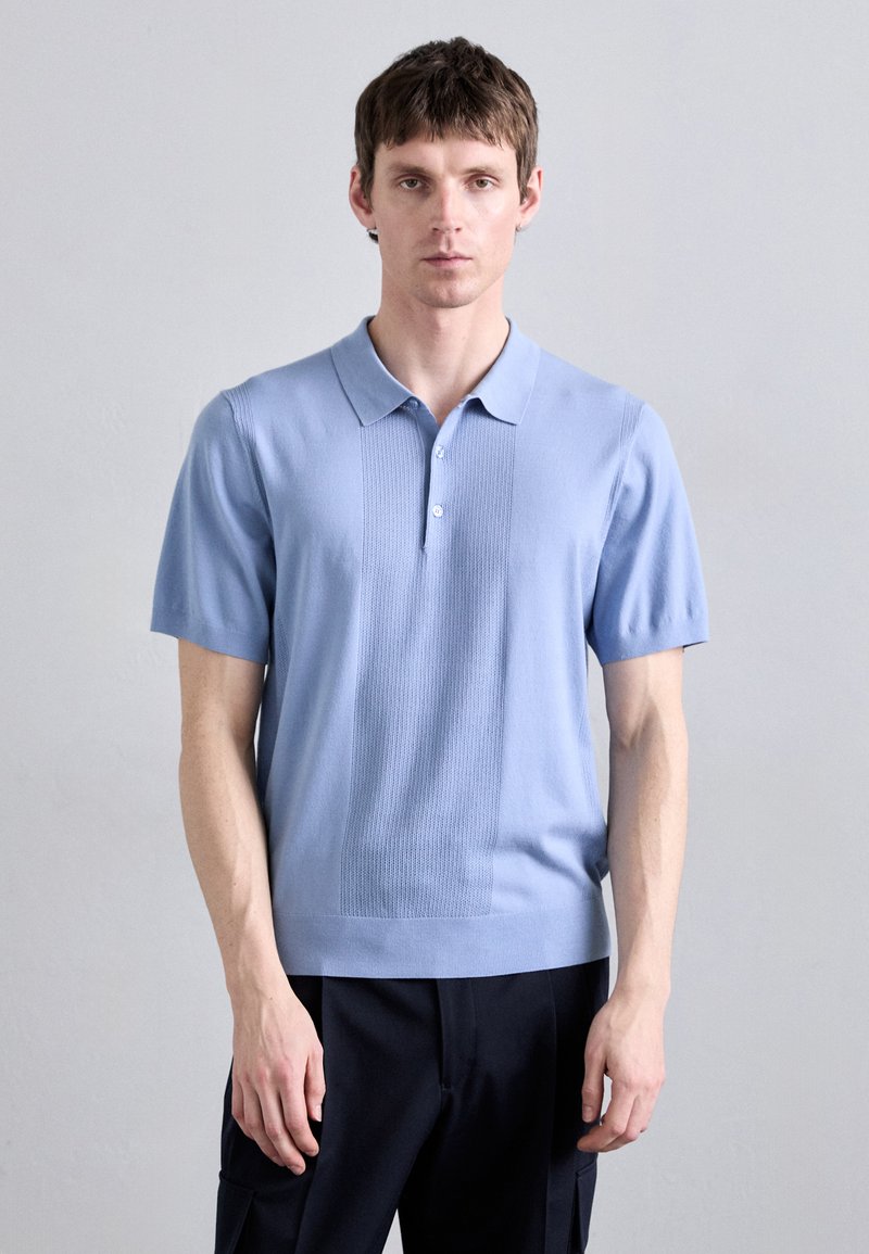 J.LINDEBERG - REYMOND SOLID STRIPE - Polo - rain washed, Agrandir