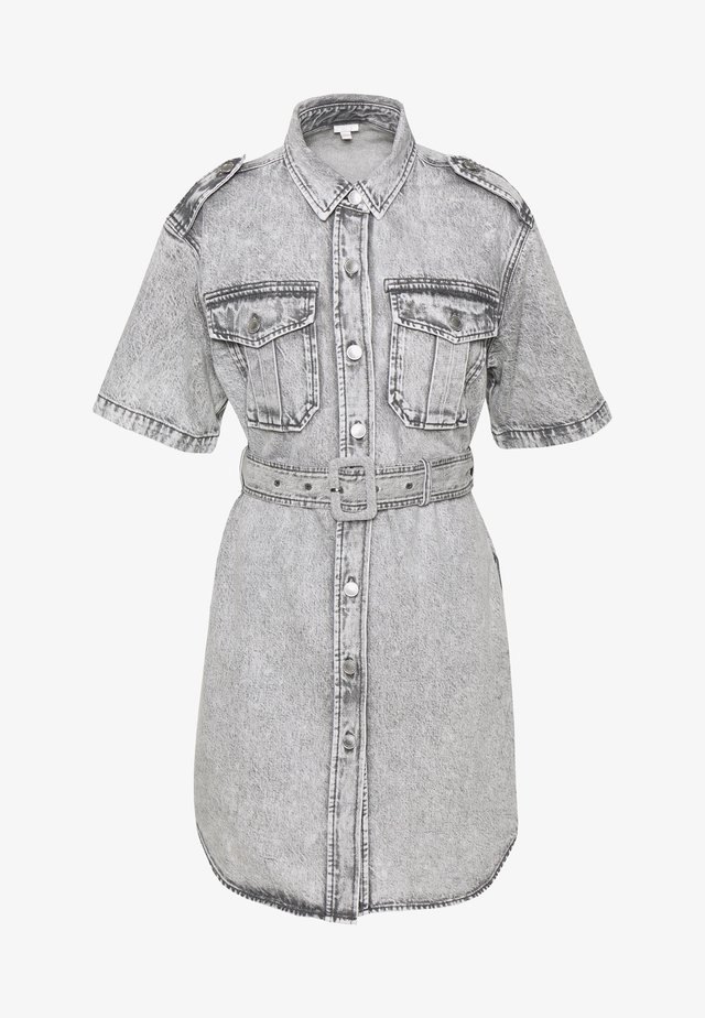 DRESS - Denim dress - grey