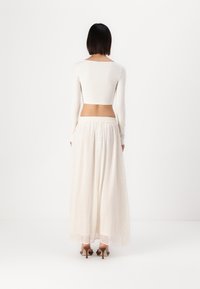 ONLY ONLIVY MAXI SKIRT - Gonna lunga - whitecap gray/silver foil