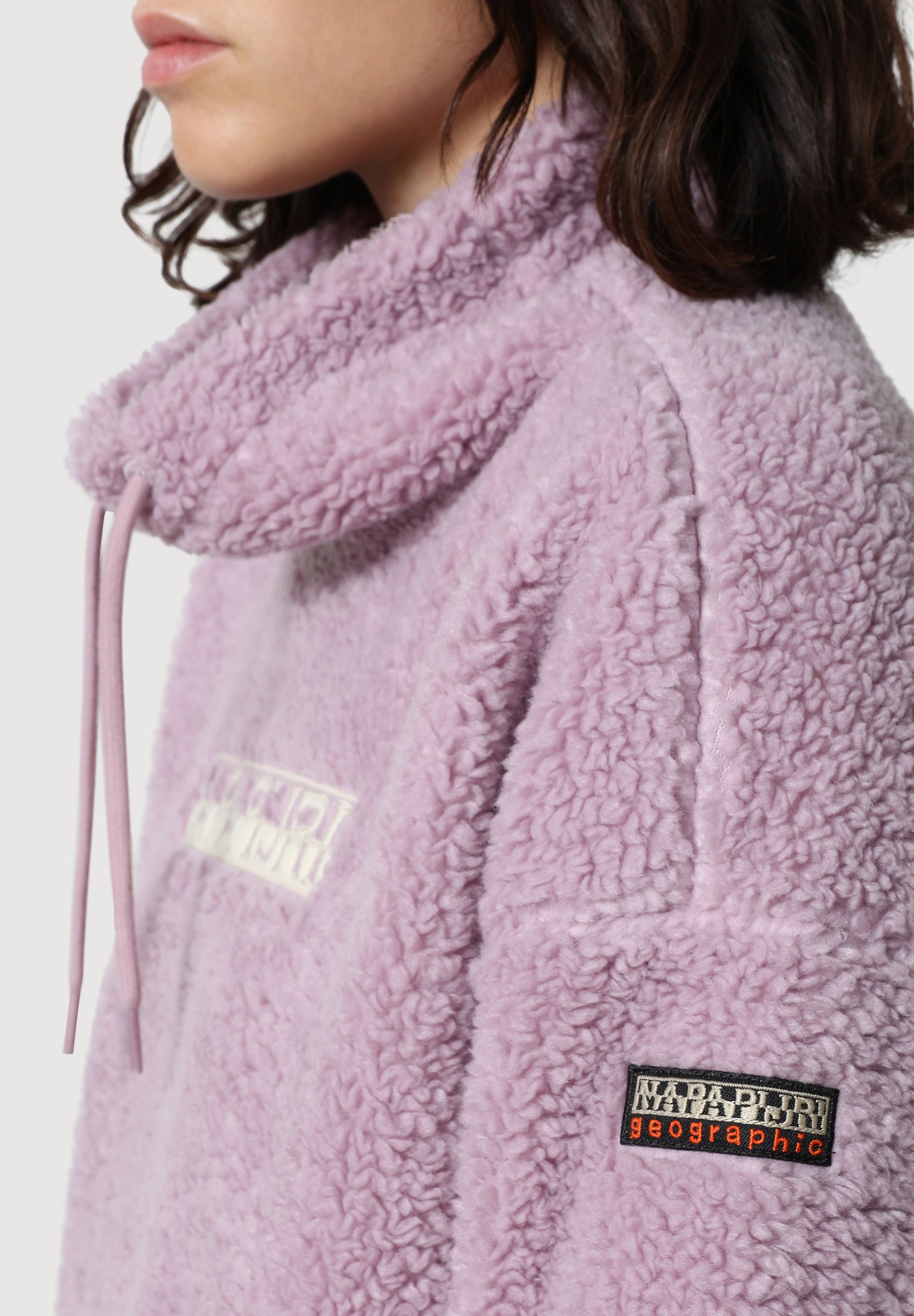Napapijri TEIDE - Felpa in pile - sea fog pink/fuxia - Zalando.it