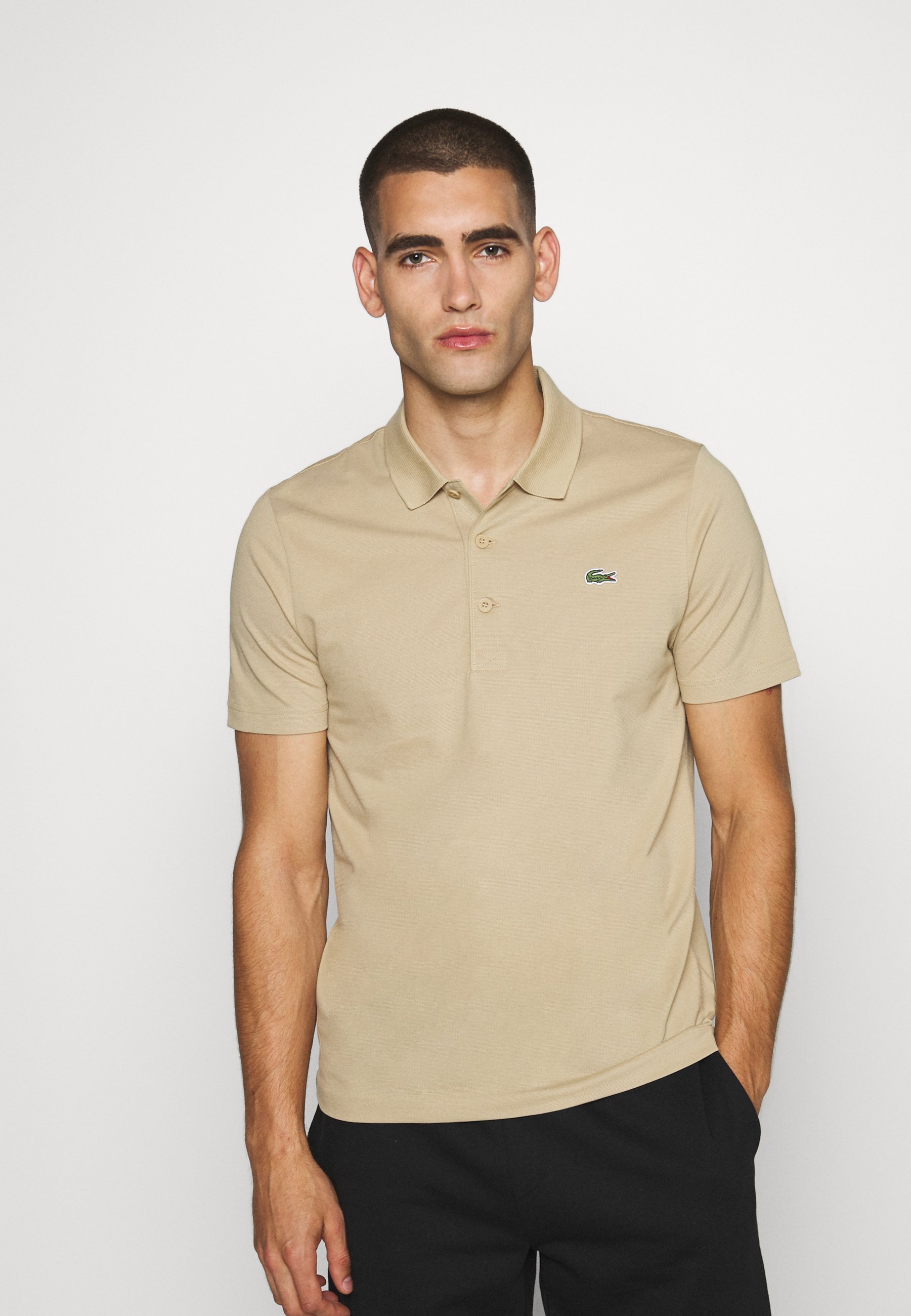 lacoste beige polo