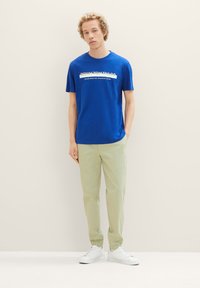 TOM TAILOR DENIM Tričko s potlačou - shiny royal blue