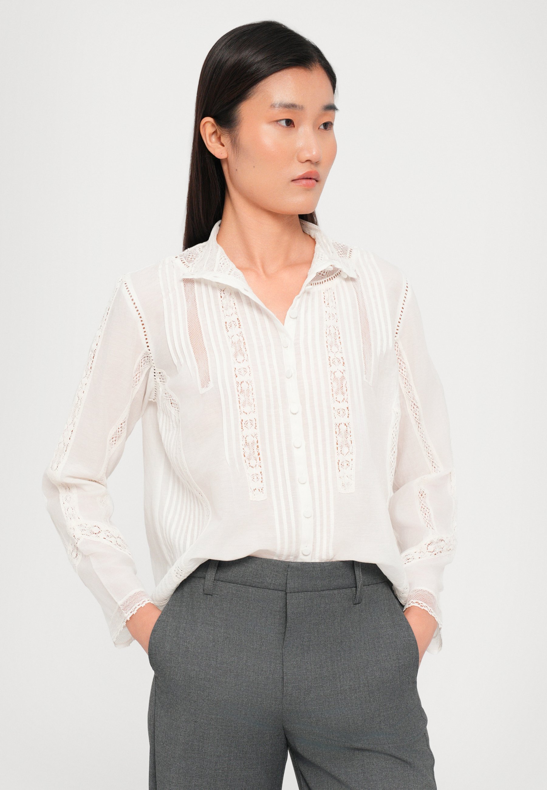 Zadig & Voltaire TANO TOMBOY - Button-down blouse - judo/white