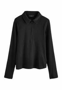 LONG SLEEVE COLLARED REGULAR FIT - Polo marškinėliai - black