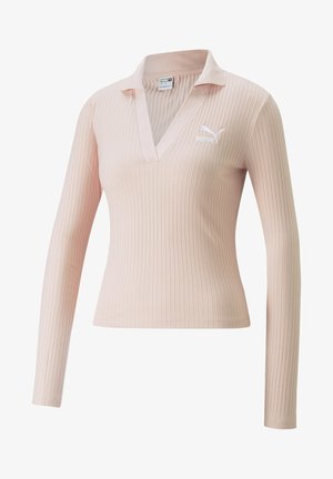 Puma CLASSICS MIT V-AUSSCHNITT - Polotričko - rose dust