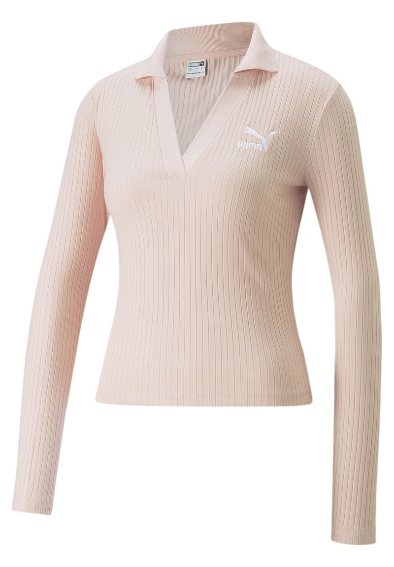 Puma CLASSICS MIT V-AUSSCHNITT - Polo marškinėliai - rose dust