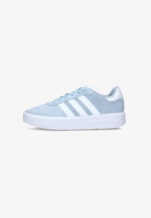 adidas Originals PLATFORM COURT - Sneakers basse - blau weiß