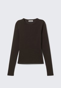 Langærmet T-shirt - dark brown