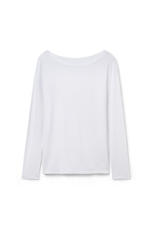 Intimissimi MANICA LUNGA SCOLLO A BARCHETTA - T-shirt à manches longues - milk white