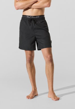 DOUBLE WAISTBAND MEDIUM - Plavecké šortky  - black