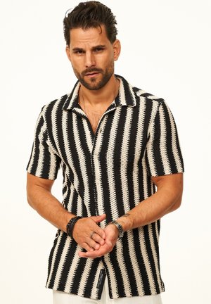 CARISMA, CARISMA KURZARMHEMD GESTREIFT - Hemd - black