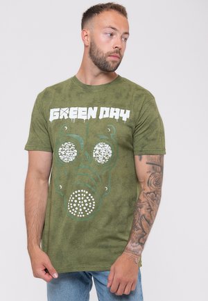 Paradiso Clothing DAY GAS MASK DIP DYE - Print T-shirt - green