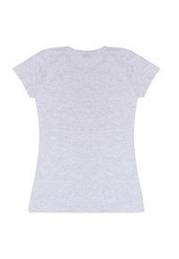 Grå, kortärmad t-shirt, figurnära design med rund halsringning. Tillverkad av mjukt, andningsbart tyg, slät textur, inga mönster eller utsmyckningar.