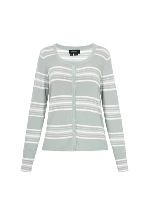 usha, Strickjacke - sage green offwhite