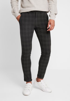 Jack & Jones PREMIUM JJIMARCO JJCONNOR CHECK - Chinos - dark grey