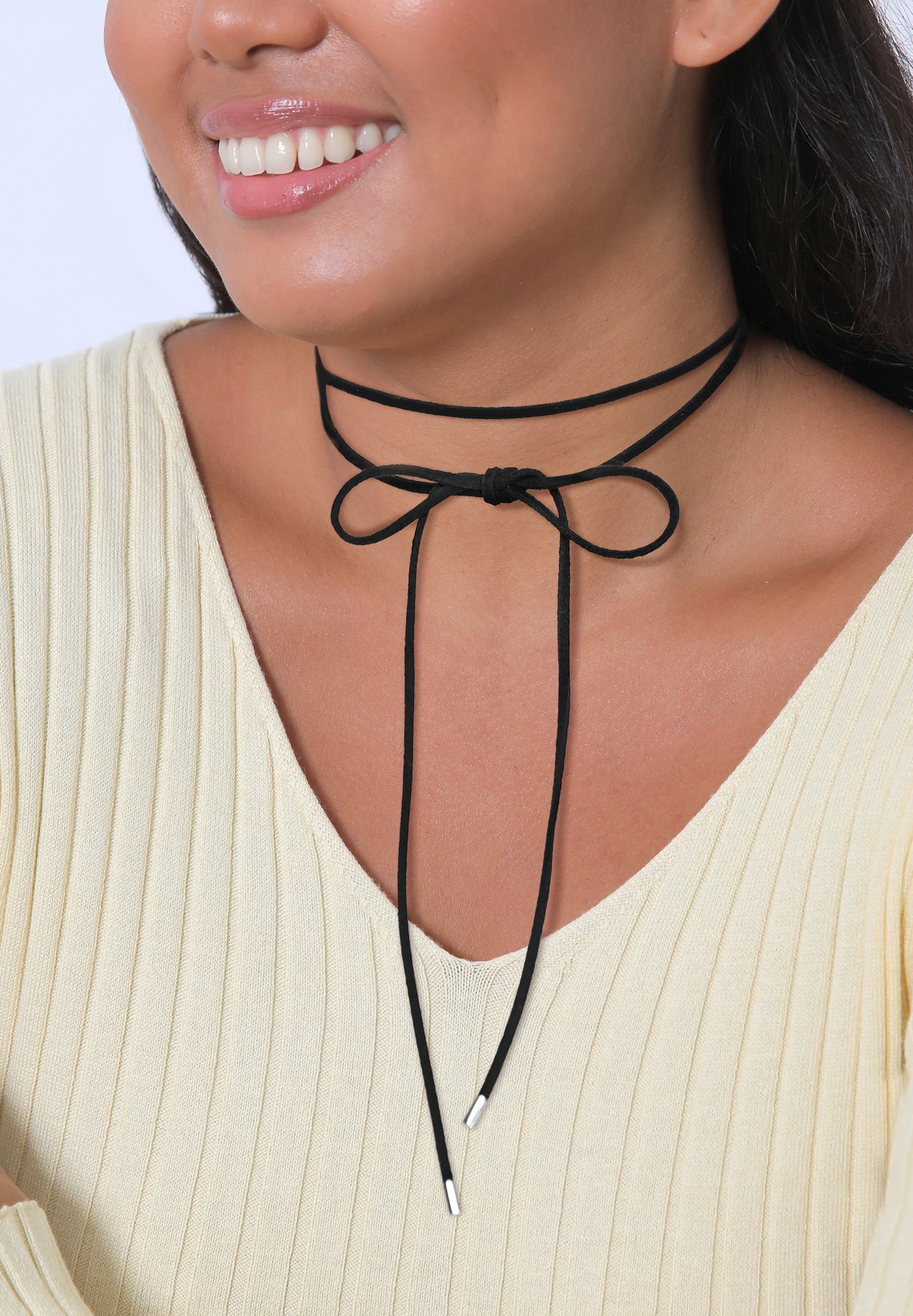 Elli CHOKER BOW - Halskette - schwarz - Zalando