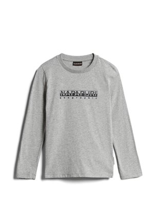 Napapijri S BOX LS - T-shirt à manches longues - medium grey melange