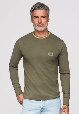 Ombre Langarmshirt - olive