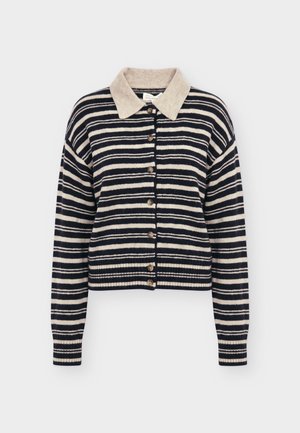 Abercrombie & Fitch, CHASE CAPSULE COLLARED EASY CARDI - Gilet - black/beige