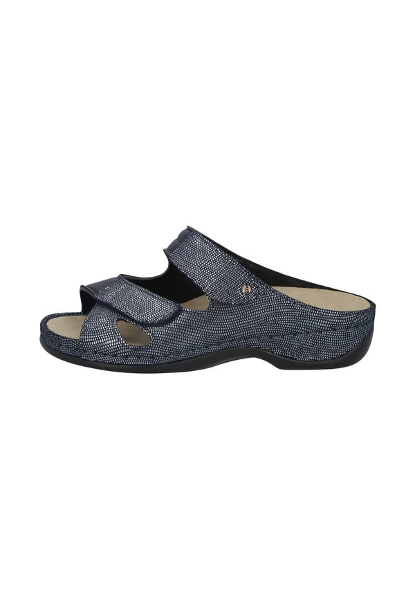 JANNA - Pantolette flach - blau