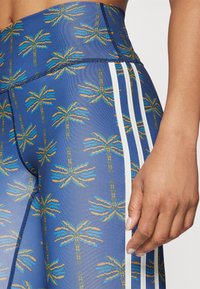 adidas Performance ADIDAS FARM RIO 7/8 - Leggings - night indigo/dark marine/cream white