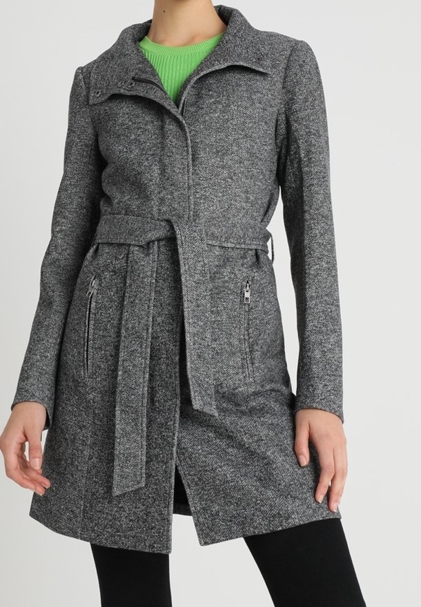 ONLY Abrigo corto - mottled dark grey