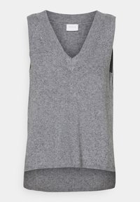VILA Strickpullover - mottled dark grey