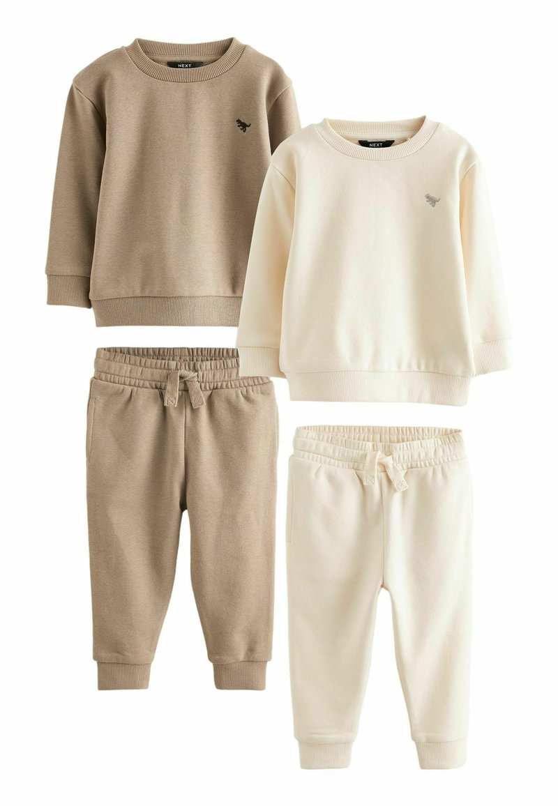 Next - JOGGER SET 2 PACK  REGULAR FIT - Športni pulover - putty ecru white, Povečajte
