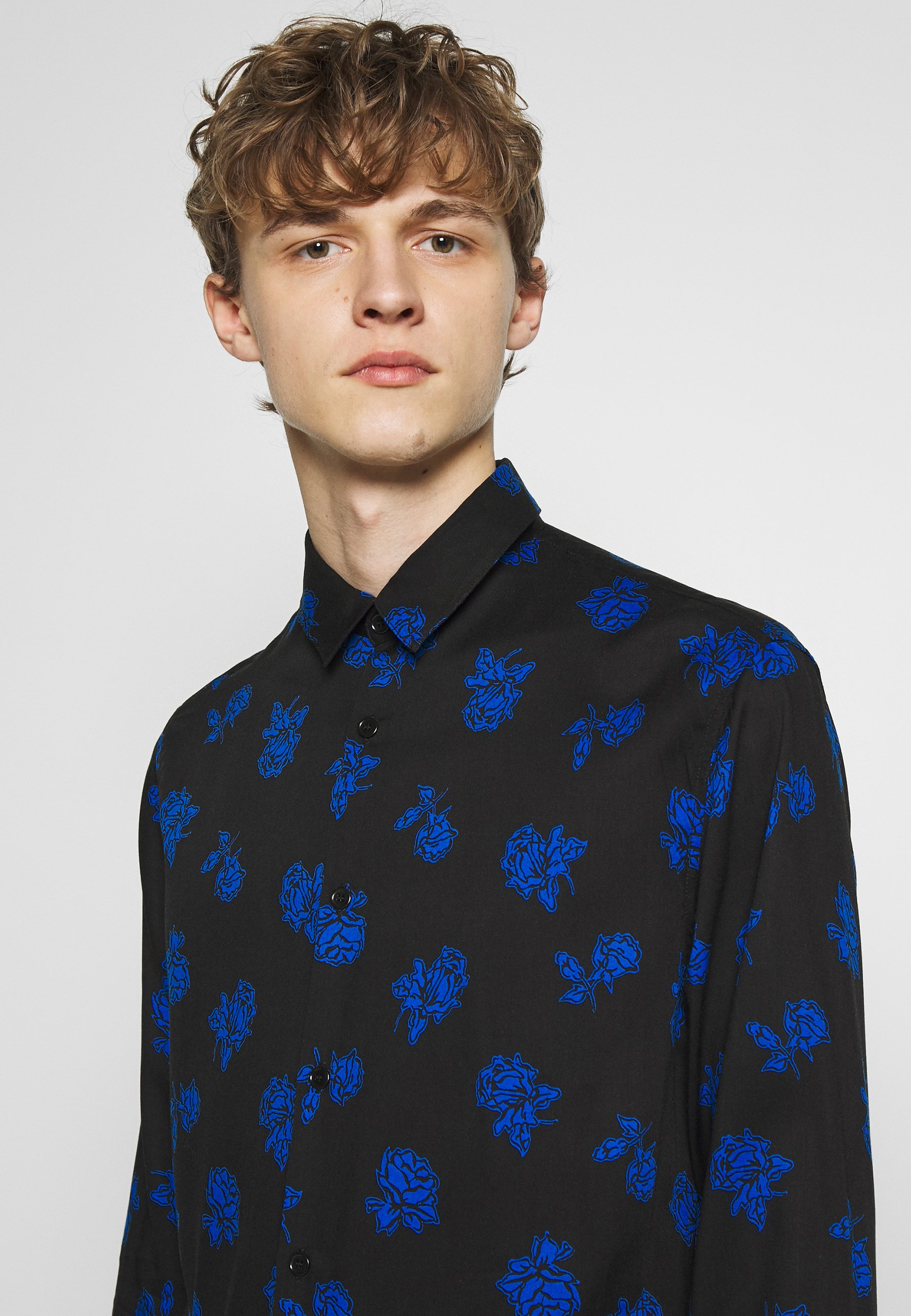 The Kooples VINTAGE ROSES CHEMISE Skjorte blackblue The Kooples VINTAGE ROSES CHEMISE - Skjorte - black/blue