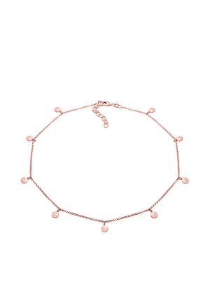 Elli CHOKER COIN PLATE - Ketting - rosegold-coloured