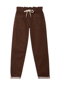 Breal WEITE MIT KORDELZUG - Jean boyfriend - marron foncé