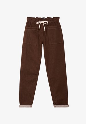 Breal WEITE MIT KORDELZUG - Jean boyfriend - marron foncé