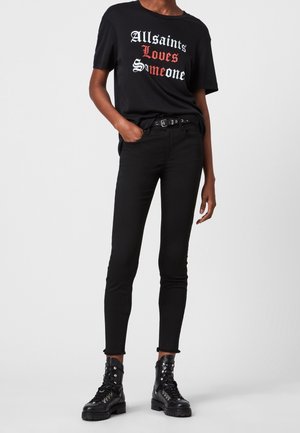 T-shirt med print - black