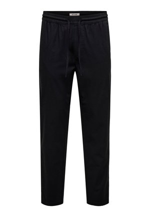 Only & Sons, ONSREID LINUS TAPERED SLUB - Stoffhose - black