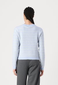 VILA VIAUDREY CHECK - Casaco de malha - kentucky blue