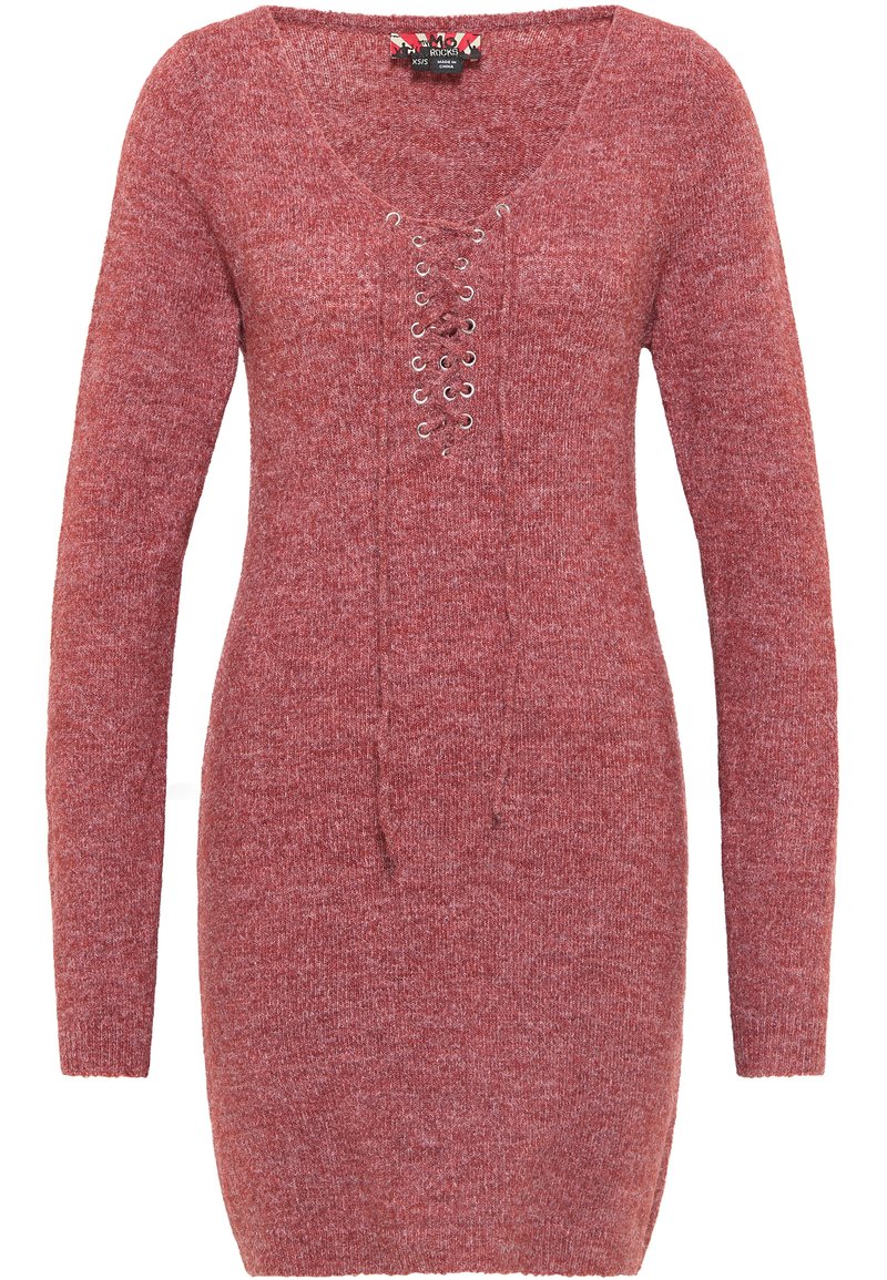 myMo ROCKS Gebreide jurk rood myMo ROCKS Gebreide jurk rood