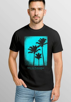 PALMEN FOTO VINTAGE RETRO STREETWEAR - T-Shirt print - schwarz/blau