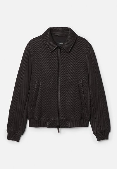 Emporio Armani BLOUSON JACKET - Giacca di pelle - after dark